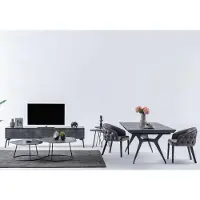 AEA Meuble TV bas Meuble multimédia Lowboard Mur de télévision RTV Rack Board Sideboard Média