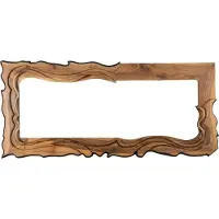 AEA Miroir en bois brun moderne et classique élégant