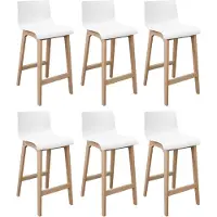 MOB-IN Lot de tabourets de bar en chêne 65cm TANNA