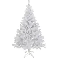 Spetebo Arbre de Noël artificiel - 120 cm / blanc - Sapin de Noël artificiel, support inclus