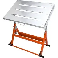 Sans marque Table pliante – Établi 76 x 51 cm – Hauteur réglable 63–81 cm – Capacité de charge 181 kg – Angles réglables 0°/30°/90°