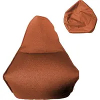 Generic Rebecca Mobili Pouf vide orange doublure polyester fermeture éclair 70x80x90