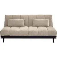Best Mobilier Samarra - canapé convertible clic-clac 2 places - velours côtelé , Beige