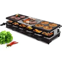 Syntrox Germany Raclette pour 12 personnes | pierre chaude | 1350W | émaillé - Oberwil / A-Ware