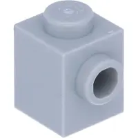 LEGO 100x brique 1x1 gris clair avec picots latéraux