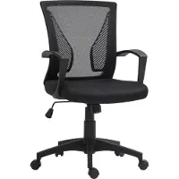 Fortuna Chaise de bureau Lai avec fonction d'inclinaison, chaise de bureau réglable en hauteur, chaise pivotante pouvant supporter jusqu'à 120 kg, pour bureau, salle de travail, noir