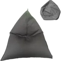 Generic Rebecca Mobili Housse Pouf Vide Polyester Gris Fermeture éclair 50x110x130