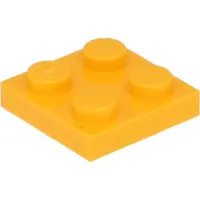 LEGO 2x2 assiettes 3022 - 100 pièces Léger orange clair