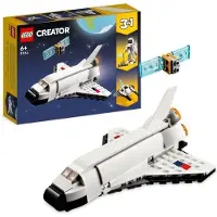 LEGO Navette Spatiale Creator 3-en-1 31134, Jouet Astronaute, Vaisseau Spatial, Enfants 6 Ans