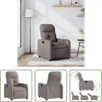 The Living Store fauteuil inclinable tissu taupe