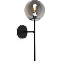 Light11 HOME Applique murale Siena noir-chrome 1 flamme verre gris fumé E14