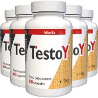 IncHealth GmbH TestoY - 300 Capsules (5 x 60 Capsules) - Pack de 5