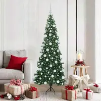vidaXL Meubles haut de gamme Arbre de Noël artificiel angulaire Vert 180 cm PVC et métal - 6374168
