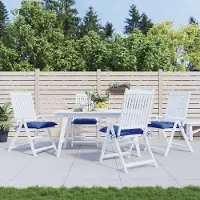 vidaXL Meubles Coussin de chaise 4 pcs. Bleu 40x40x7 cm Tissu Oxford - Housses pour meubles de jardin 361481