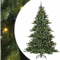 Syfax Sapin de Noël Artificiel à Branches Articulées Vert 210 cm