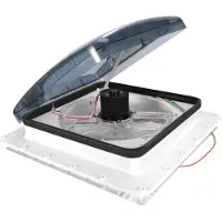 StarTech.com Ventilateur de toit pour camping-car/caravane - 3 vitesses - Télécommande - Réversible - Capteur de pluie - Prise UE - Pile incluse - Marron