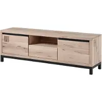 MASSIVMOEBEL24.DE MASSIVMOEBEL24 | Meuble TV 170x40 Chêne sauvage huilé Bianco VILLANDERS #213