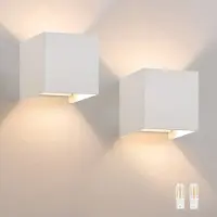 ZMH Applique murale Led 2ER Extérieur Blanc Lampe murale G9 Blanc chaud Moderne Up Down IP65 Etanche Applique murale extérieure Faisceau réglable Lampe de couloir