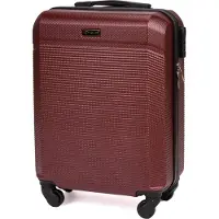 Solier hard shell travel suitcase, hand luggage, carry-on suitcase ABS S 35L brown