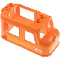 LEGO 1x Duplo Chauffeur Cabine Rehausse 4x8x3 orange imprimé 1024 blanc 36879pb01