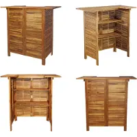 vidaXL Table haute 110x50x105 cm Bois d'acacia massif - Table de bar - Tables de bar - Tables de bistrot