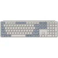 Keychron B6 Pro Clavier sans fil ultra-plat avec adaptation ZMK, QWERTY US ANSI, 3 modes Bluetooth/2,4 GHz/câble, bleu rétro