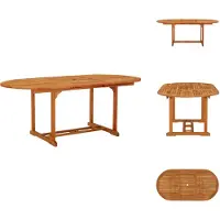 vidaXL Table de jardin 200x100x75 cm bois massif eucalyptus - Tables de jardin