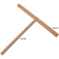 Syntrox Germany Spatule en bois Répartiteur de pâte pour crêpes & raclette - Résistant à la chaleur & précis pour crêpière et plaque à crêpes