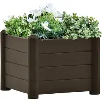 Prolenta Maison Exclusive - Jardinière surélevée PP Mokka 43 x 43 x 35 cm