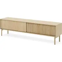 3Xeliving Meuble TV, chêne Cremona, 187 cm de hauteur, 1 tiroir, dimensions : 51,8 x 39,5 cm