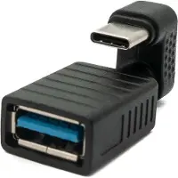 System-S Adaptateur USB 3.1 U Turn 180? Type C male vers 3.0 Type A Femelle Noir