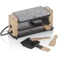 kela Gril en pierre, pour 2 personnes, 300 W, granit, bois, acier, 27 x 11 x 13 cm - | Bedretto