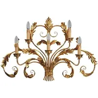 Casa Padrino Luxe Applique murale baroque or patinée 87 x 17 x H. 55 cm - Lampe murale en métal faite à la main - Applique murale baroque