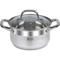 Resto Kitchenware Libra, 2.6 l, Rond, Acier inoxydable, Verre, Acier inoxydable, Acier inoxydable, Acier inoxydable, Acier inoxydable