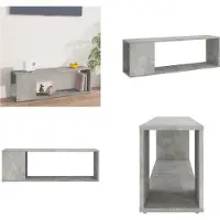 vidaXL Armoire TV gris béton 100x24x32 cm Bois composite - Armoire TV - Meubles TV - Meubles TV