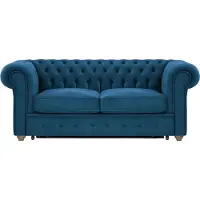 Wintech Chesterfield Max Borneo – Canapé deux places convertible-Velluto 11-wax black