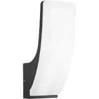 ITALUX Applique d'extérieur moderne LED 15W couleur chaude noir blanc sablé IP54 NATAN