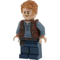 LEGO 1x Minifigure Jurassic World Owen Grady double visage 76940 75930 jw023