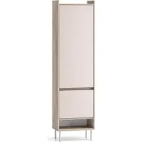 Furnlux Classic FURNLUX Armoire Voco Chêne Et Beige 54cm / Couleur principale : Beige / Dimensions : 54 x 198 x 34 cm