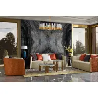 AEA Ensemble de salon Canapé 321 places Canapé en cuir Chesterfield Nouveau