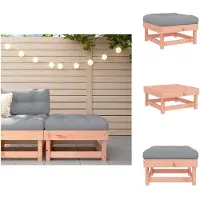 vidaXL Tabouret de jardin avec coussin Bois massif Douglas - éléments de canapé de jardin
