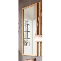 Möbelando Wandspiegel >Albany< in Eiche geölt - 50x120x2 (BxHxT)