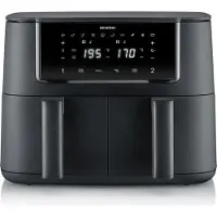 Severin Friteuse sans huile Airfryer FR2463, Double Cuve 8L, 10 Programmes, 2600W