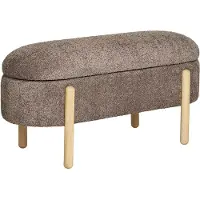 Zesso House Collection Bouclé Hocker Stellan Braun