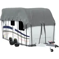 vidaXL Bâche de toit pour caravane Gris 500x300 cm Non tissé