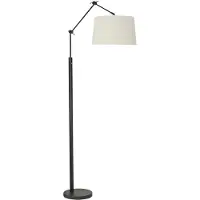 Highlight Lampe de lecture Magna noir avec capuche blanc cassé
