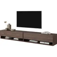 Selsey MIRRGO Meuble TV 200 cm brun noyer