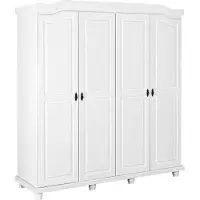 Ebuy24 Insy Armoire à 4 portes, blanc.