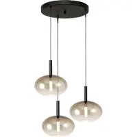 Masterlight Lampe pendante 3L Vide Lido Onion avec un verre Ø de 24 cm doré qui s’estompe.