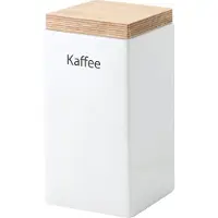 Continenta Boîte à provisions carrée, 1200 ml, avec couvercle en bois et anneau en silicone 3914